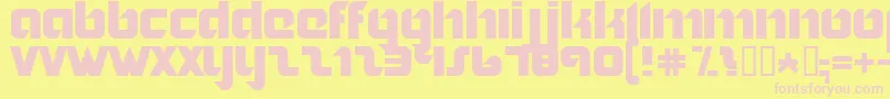 NORDIC   Font – Pink Fonts on Yellow Background