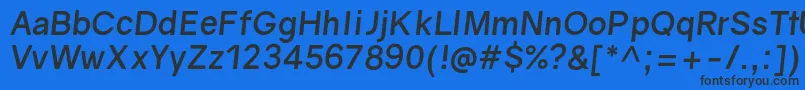 Więcej informacji o czcionce GravityBolditalic Czcionka GravityBolditalic – czarne czcionki na niebieskim tle