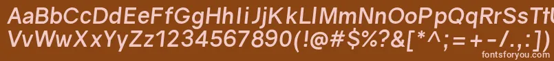 GravityBolditalic Font – Pink Fonts on Brown Background
