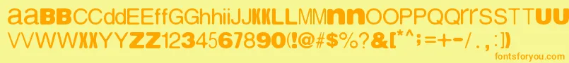 Nordica Font – Orange Fonts on Yellow Background