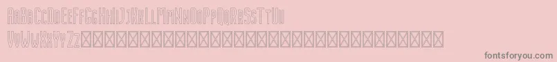 Nordin Outline-Schriftart – Graue Schriften auf rosa Hintergrund