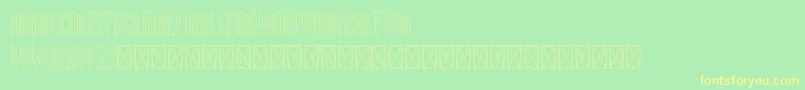 Nordin Outline Font – Yellow Fonts on Green Background