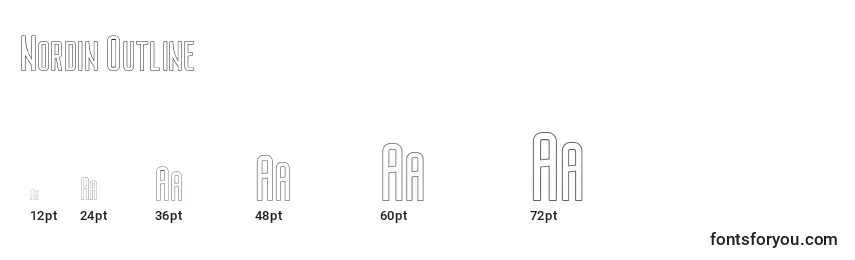Nordin Outline Font Sizes