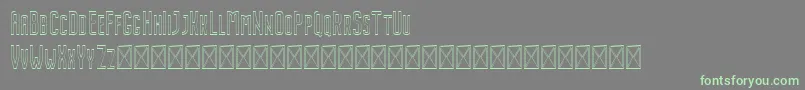 Nordin Outline Font – Green Fonts on Gray Background