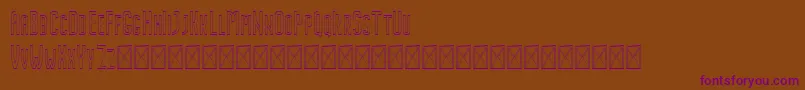 Nordin Outline Font – Purple Fonts on Brown Background