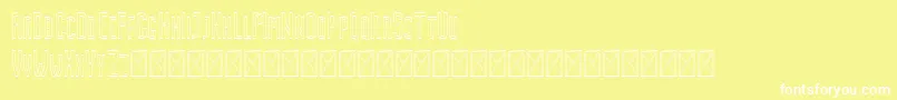 フォントNordin Outline – 黄色い背景に白い文字
