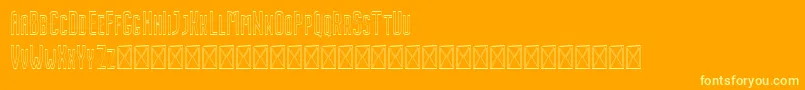 Nordin Outline-fontti – keltaiset fontit oranssilla taustalla