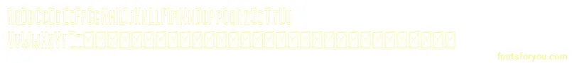 Fonte Nordin Outline – fontes amarelas em um fundo branco