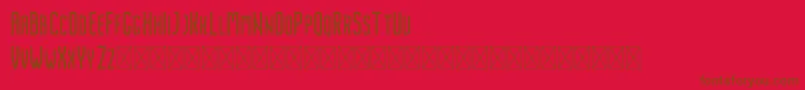 Nordin Regular-Schriftart – Braune Schriften auf rotem Hintergrund
