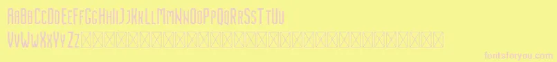 Nordin Regular-Schriftart – Rosa Schriften auf gelbem Hintergrund