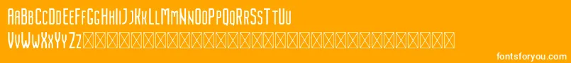 Weitere Informationen zur Nordin Regular-Schriftart Nordin Regular-Schriftart – Weiße Schriften auf orangefarbenem Hintergrund