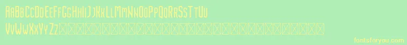 Police Nordin Regular – polices jaunes sur fond vert