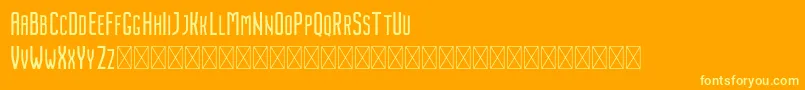 Шрифт Nordin Regular – жёлтые шрифты на оранжевом фоне