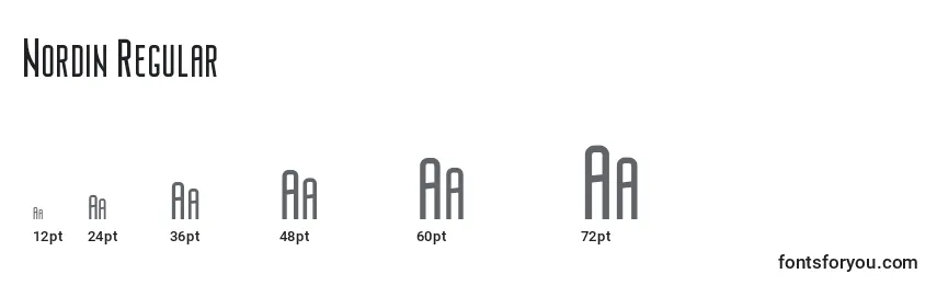 Nordin Regular Font Sizes