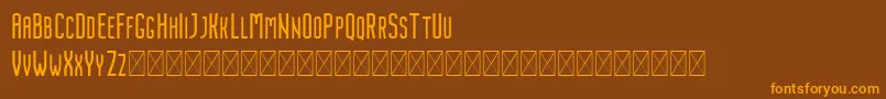 Nordin Regular Font – Orange Fonts on Brown Background
