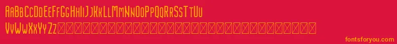 Nordin Regular Font – Orange Fonts on Red Background