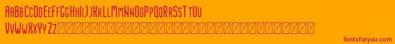 Nordin Regular Font – Red Fonts on Orange Background