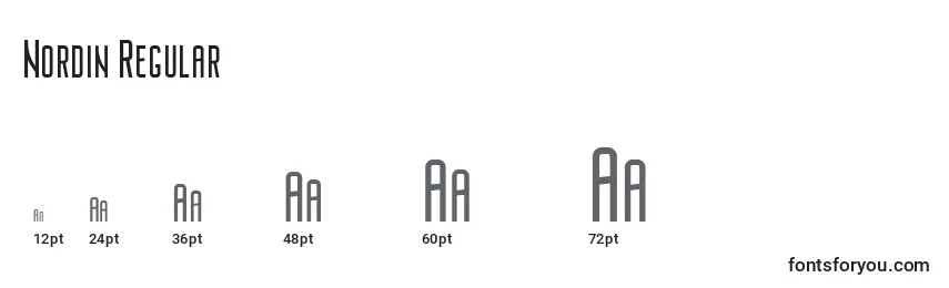 Nordin Regular (135704) Font Sizes