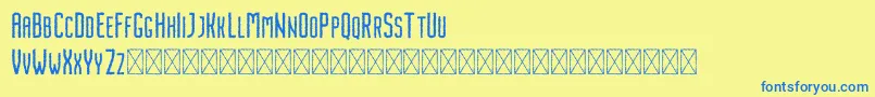 Nordin Rough Font – Blue Fonts on Yellow Background