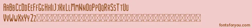 Nordin Rough Font – Brown Fonts on Pink Background
