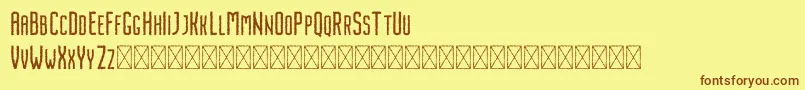 fuente Nordin Rough – Fuentes Marrones Sobre Fondo Amarillo