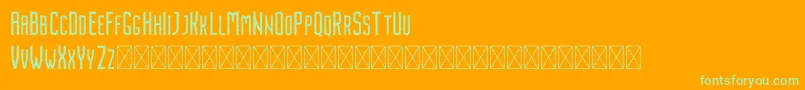 Nordin Rough Font – Green Fonts on Orange Background
