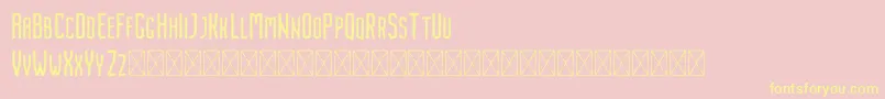 Nordin Rough-Schriftart – Gelbe Schriften auf rosa Hintergrund