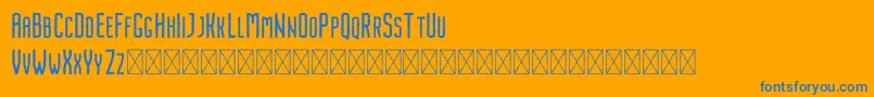 Police Nordin Rough – polices bleues sur fond orange