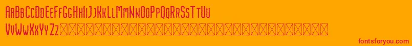 Police Nordin Rough – polices rouges sur fond orange