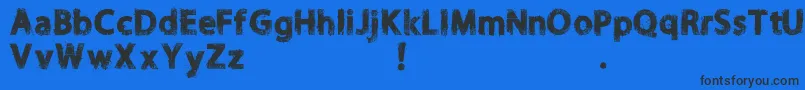 Шрифт NORIKEE DEMO – чёрные шрифты на синем фоне