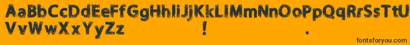 Шрифт NORIKEE DEMO – чёрные шрифты на оранжевом фоне