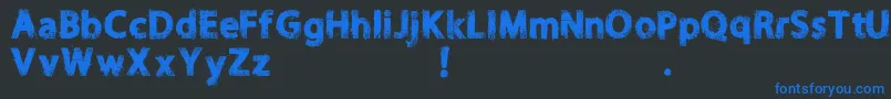 NORIKEE DEMO-fontti – siniset fontit mustalla taustalla