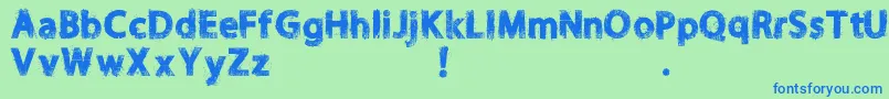 Шрифт NORIKEE DEMO – синие шрифты на зелёном фоне
