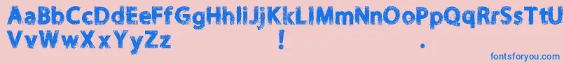 NORIKEE DEMO Font – Blue Fonts on Pink Background