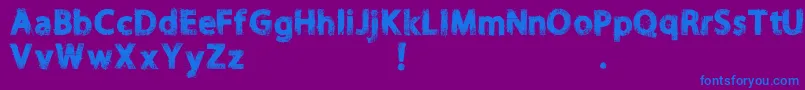 フォントNORIKEE DEMO – 紫色の背景に青い文字