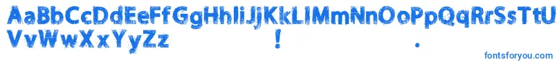Шрифт NORIKEE DEMO – синие шрифты на белом фоне