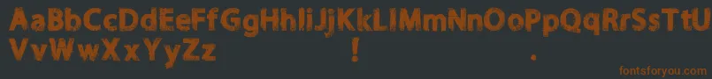 Шрифт NORIKEE DEMO – коричневые шрифты на чёрном фоне