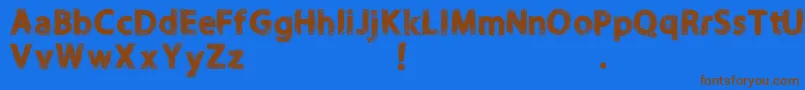 NORIKEE DEMO-fontti – ruskeat fontit sinisellä taustalla