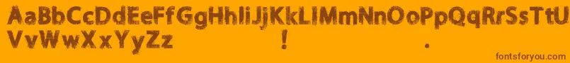 Шрифт NORIKEE DEMO – коричневые шрифты на оранжевом фоне
