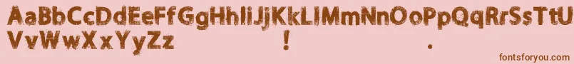 Шрифт NORIKEE DEMO – коричневые шрифты на розовом фоне