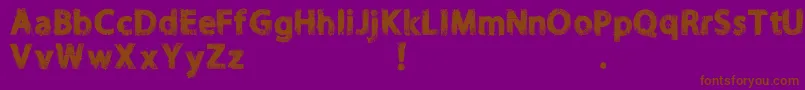 フォントNORIKEE DEMO – 紫色の背景に茶色のフォント