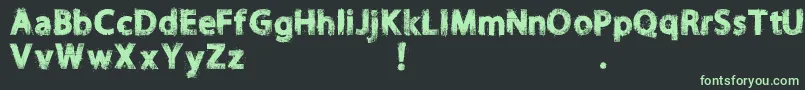 NORIKEE DEMO-fontti – vihreät fontit mustalla taustalla