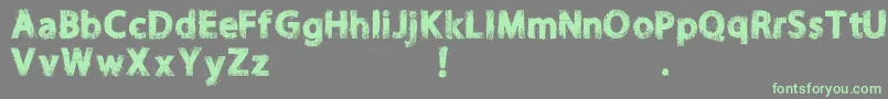 NORIKEE DEMO-fontti – vihreät fontit harmaalla taustalla