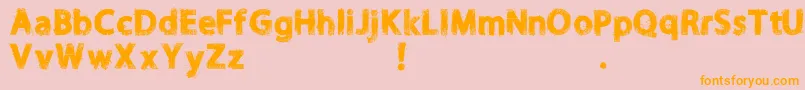 Шрифт NORIKEE DEMO – оранжевые шрифты на розовом фоне