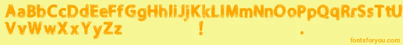 Шрифт NORIKEE DEMO – оранжевые шрифты на жёлтом фоне