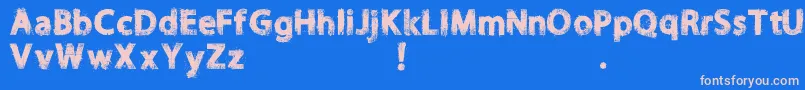 フォントNORIKEE DEMO – ピンクの文字、青い背景