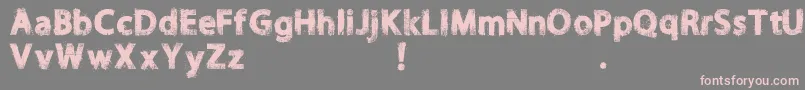 フォントNORIKEE DEMO – 灰色の背景にピンクのフォント