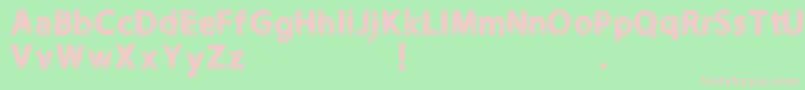 NORIKEE DEMO-fontti – vaaleanpunaiset fontit vihreällä taustalla