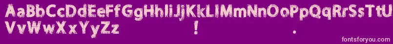 Fonte NORIKEE DEMO – fontes rosa em um fundo violeta