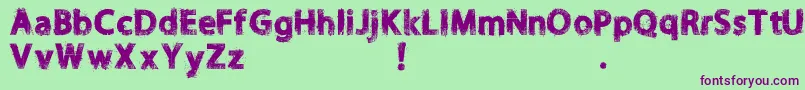 NORIKEE DEMO Font – Purple Fonts on Green Background